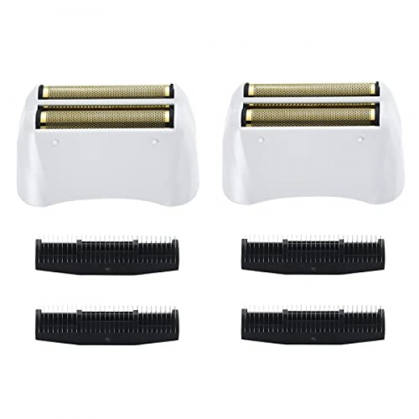 Andis 17150(TS-1) Pro 리튬 티타늄 포일 면도기 교체용 헤드, 골든과 호환되는 Pro Shaver 교체용 포일 및 커터 2팩