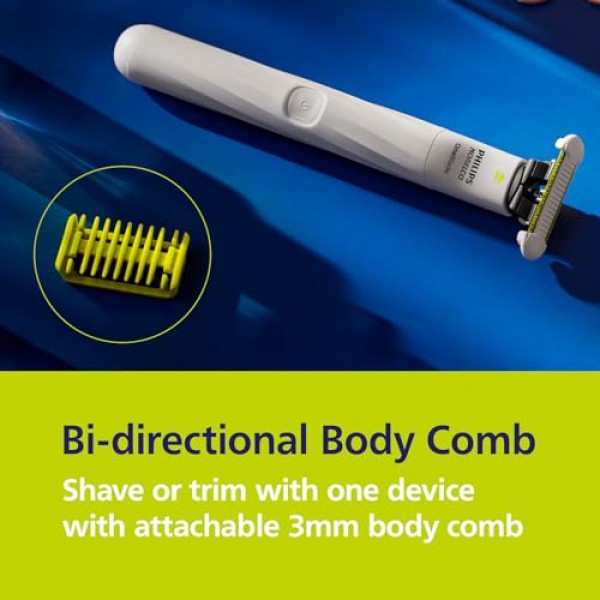 필립스 Norelco OneBlade 남녀공용 친밀한 음모 및 개인용 바디 그루머 및 트리머, QP1924/70