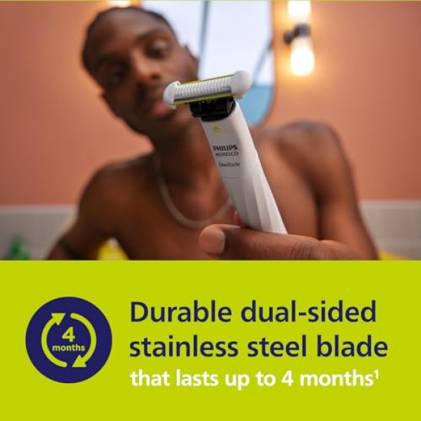 필립스 Norelco OneBlade 남녀공용 친밀한 음모 및 개인용 바디 그루머 및 트리머, QP1924/70