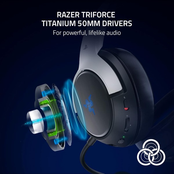 Razer Kaira Pro HyperSpeed ​​- Multiplatform Haptic Wireless Gaming Headset (Razer HyperSpeed ​​Wireless, HyperSense Haptic, Hybrid Integrated Mic, TriForce Titanium 50mm Driver) Black Kaira Pro HyperSpeed ​​
