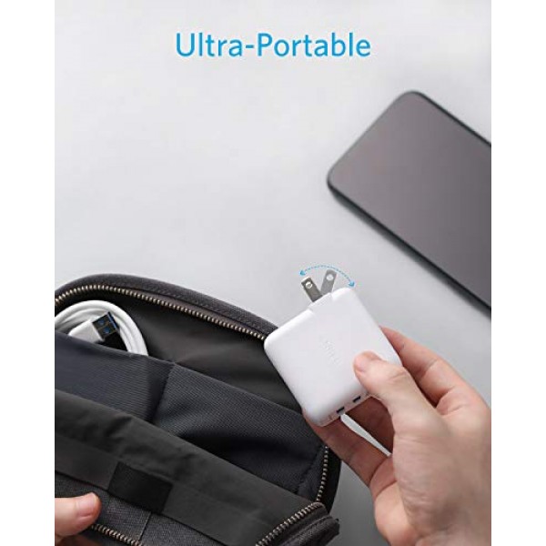 USB 충전기, Anker Elite 듀얼 포트 24W 벽면 충전기, iPhone 15/14/13/12/11 시리즈, iPad Pro/Air 2/Mini 3/Mini 4, Samsung S4/S5 등을 위한 PowerIQ 및 접이식 플러그가 포함된 PowerPort 2