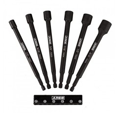 ARES 70650-6피스 SAE 자기 임팩트 너트 드라이버 비트 세트 - 산업용 강도 자석이 포함된 임팩트 등급 너트 세터