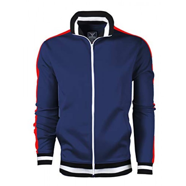 스크린샷 남성용 어반 힙합 프리미엄 트랙 재킷 - 슬림핏 사이드 테이핑 스포츠웨어 Urbanwear 스트리트웨어 탑