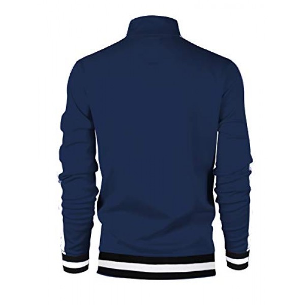 스크린샷 남성용 어반 힙합 프리미엄 트랙 재킷 - 슬림핏 사이드 테이핑 스포츠웨어 Urbanwear 스트리트웨어 탑