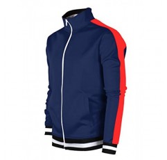 스크린샷 남성용 어반 힙합 프리미엄 트랙 재킷 - 슬림핏 사이드 테이핑 스포츠웨어 Urbanwear 스트리트웨어 탑
