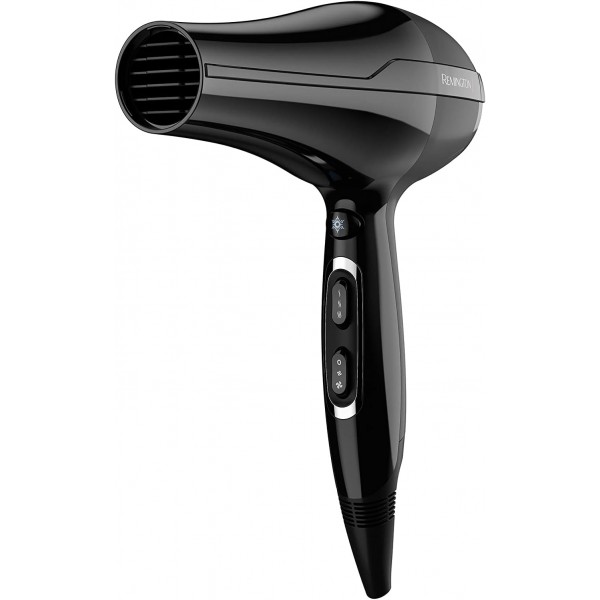 Remington Professional Ion Pro-Air 헤어드라이어(2300W, 130km/h, 강력하고 내구성 있는 AC 모터, 리얼 콜드 설정, 3개의 가열 및 2개의 송풍기 레벨, 2개의 스타일링 노즐 + 디퓨저), 