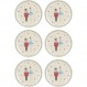 KitchenCraft 호두까기 인형 컬렉션 크리스마스 접시 세트, Xmas Sugar Plum Fairy 디자인, 세라믹, 17 cm, 6개