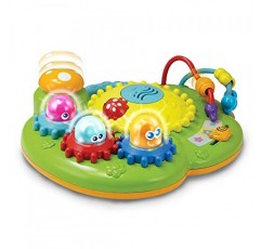 KiddoLab Activity Center Fun Ride Garden - 음향 효과 및 음악이 포함된 프레스 앤 플레이 감각 장난감 - 팝업 조명 및 기어가 있는 아기 학습 장난감 - 6개월 이상 아기를 위한 생