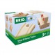 Brio World 33385 - 정지 및 경사로 트랙 - 3세 이상 어린이를 위한 4피스 나무 장난감 기차 액세서리