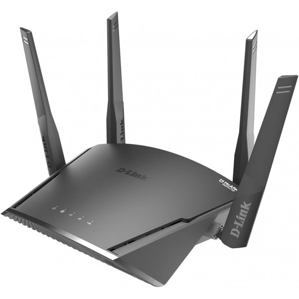 D-Link DIR-1960 AC1900 EXO 스마트 메시 WiFi 라우터(2.4 및 5GHz, 2,600Mbit/s, 802.11a/b/g/n/ac, 2 x USB 3.0 및 2.0, 4 x 10/100/1000 LAN 포트
