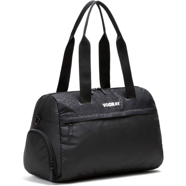 Vooray Trainer Duffel - 42cm./ 25L 스포츠 백, 신발 수납칸 및 드라이 수납칸 포함 Black Foil