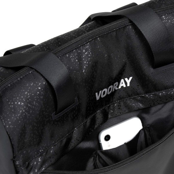 Vooray Trainer Duffel - 42cm./ 25L 스포츠 백, 신발 수납칸 및 드라이 수납칸 포함 Black Foil