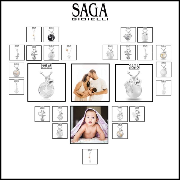 SAGA GIOIELLI® 목걸이 Calling Angels 볼라 멕시칸 골드 피트