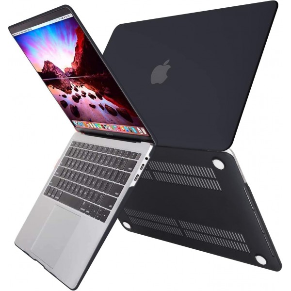 iCasso 케이스 MacBook Pro 13 인치 2020-2016 A2338 M1 A2251 A2289 A2159 A1989 A1706 A1708, 플라스틱 초박형 하드 쉘 보호용 스냅 케이스 및 키보드 보호기 및 화면 보호기-블랙