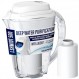 Nakii by Aquaphor 정수 필터 투수, Aqualen 0.1 미크론 여과 기술, 고급 수돗물 여과, BPA 프리 내구성 트라이탄 플렉시 유리, 스마트 필터 경고, 12컵, 필터 카트리지 1개