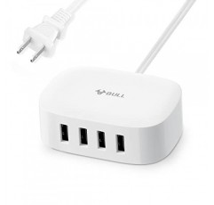 USB 충전 스테이션 - 6피트 연장 코드가 포함된 4 in 1 USB 충전기, Apple iPhone, 삼성, 태블릿, 크루즈 선박, 여행, 가정, 사무실, UL 인증용 USB 멀티포트 충전기