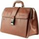 Piquadro 블랙 스퀘어 브리프케이스 가죽 37 cm Cuoio 프리사이즈