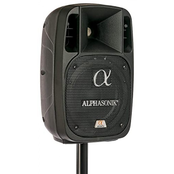 Alphasonik 8 전원 1200W PRO DJ 증폭 시끄러운 스피커 Bluetooth USB SD 카드 AUX MP3 FM 라디오 PA 시스템 LED 링 가라오케 마이크 메인 모니터, 밴드 교회, 파티, 기타 앰프, 홈, 바베