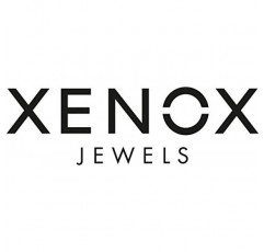 XENOX XS2925 여성용 목걸이 버터플라이 해피 아워 스털링 실버 925 실버 화이트 지르코니아 45 cm