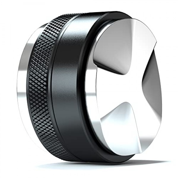 51mm 커피 디스트리뷰터/레벨러, 듀얼 헤드 에스프레소 핸드 탬퍼, 51mm Delonghi Portafilters에 적합, 깊이 조절 가능