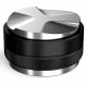 51mm 커피 디스트리뷰터/레벨러, 듀얼 헤드 에스프레소 핸드 탬퍼, 51mm Delonghi Portafilters에 적합, 깊이 조절 가능