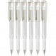펜텔 화이트 하이브리드 젤 그립 DX 메탈릭 젤 펜 폭 1mm 펜촉 0.5mm 코드 폭 젤 잉크 K230-WO(6개)