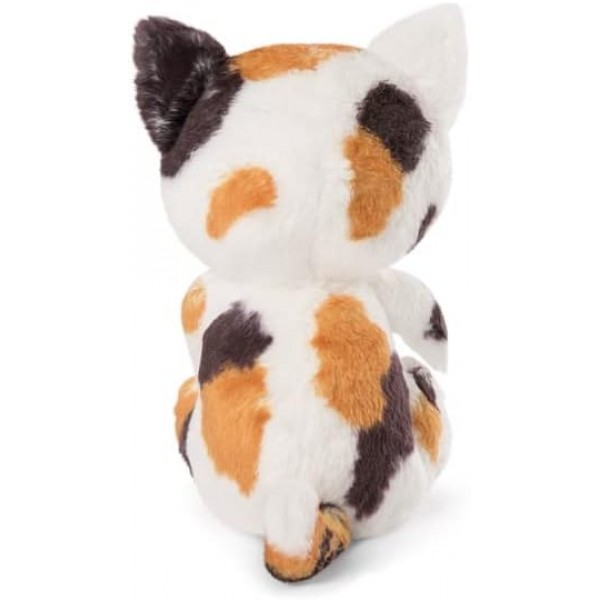 NICI 포근한 장난감 Sleeping Kitties 고양이 12cm, 크림, 레드 핑크 바구니