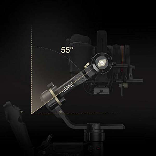 Sony Canon Panasonic Nikon 카메라, Blackmagic 6K 4K, 모듈형 디자인, 최대 페이로드 6.5kg(Smartsling 핸들)용 미러리스 DSLR 시네마 카메라 캠코더용 Zhiyun Crane 3S 짐벌 안정기