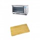 BREVILLE 컴팩트 스마트 오븐, BOV650XL 컴팩트 스마트 오븐과 함께 사용하기 위한 Breville BOV650CB 대나무 도마가 포함된 조리대 전기 토스터 오븐 BOV650XL