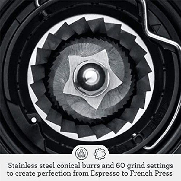 Breville BCG600SIL 용량 조절 프로 커피빈 그라인더, 실버