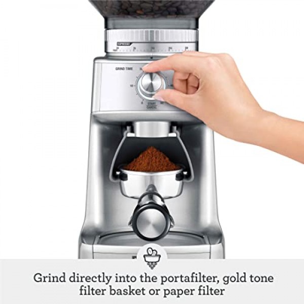 Breville BCG600SIL 용량 조절 프로 커피빈 그라인더, 실버
