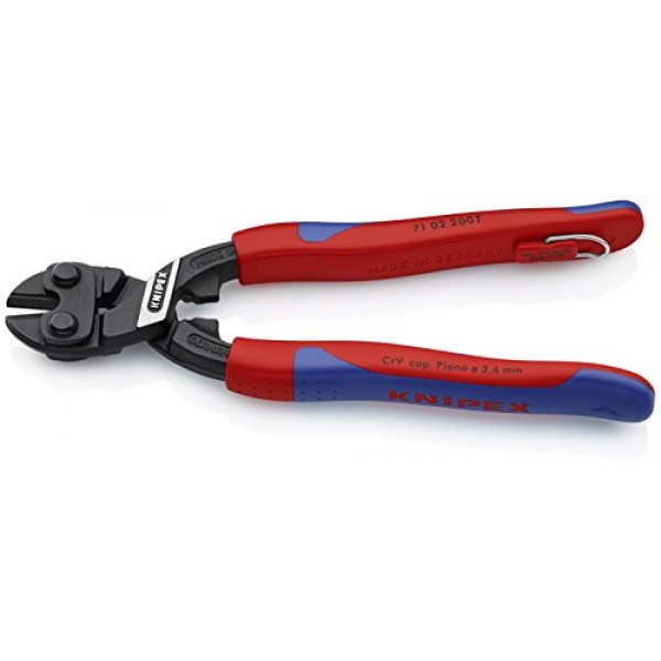 KNIPEX 도구 - CoBolt 컴팩트 볼트 커터, 다중 구성 요소, 테더 부착 장치(7102200TBKA)