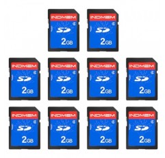 INDMEM 2GB SD 카드, 10팩 클래스 4 2GB 플래시 메모리 카드 MLC 표준 보안 디지털 카드 카메라 카드