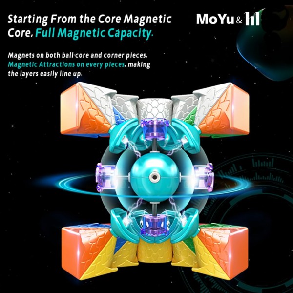 MoYu HuaMeng YS3M 2023 3x3 자기 속도 큐브 Moyu YS 3M 자기 전문 3x3 스티커없는 큐브 업그레이드 Ver. Moyu Super RS3M & RS3M 2020 (Maglev 버전)