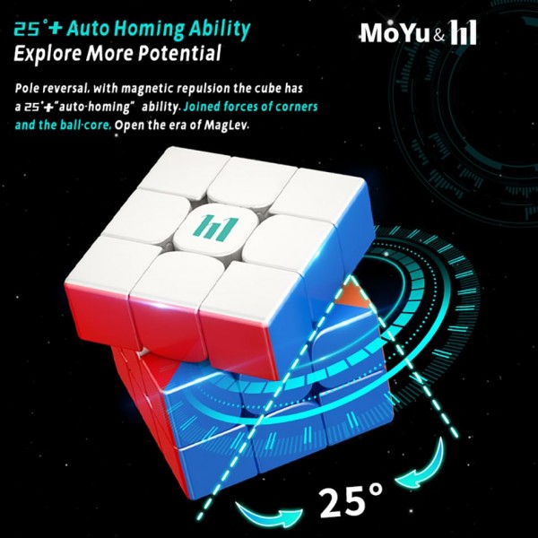 MoYu HuaMeng YS3M 2023 3x3 자기 속도 큐브 Moyu YS 3M 자기 전문 3x3 스티커없는 큐브 업그레이드 Ver. Moyu Super RS3M & RS3M 2020 (Maglev 버전)