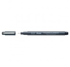 펜텔 포인트라이너 S20P-2A, 파인라이너, 블랙, 방수 및 내광성, 0.2mm, 12개입
