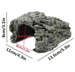 TOPINCN 물고기 숨기기 동굴 수족관 크롤링 거북이 파충류 basking 숨기기 서식지 장식 장식품 (대형)