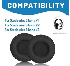 Steelseries Siberia V1, Siberia V2, Siberia V3 Prism 게임용 헤드폰 Earpads, Memory Foam Net Cloth Earpads 헤드셋 교체 부품(검은색) Style Cinq용 Adhiper 교체용 이어패드