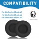 Steelseries Siberia V1, Siberia V2, Siberia V3 Prism 게임용 헤드폰 Earpads, Memory Foam Net Cloth Earpads 헤드셋 교체 부품(검은색) Style Cinq용 Adhiper 교체용 이어패드