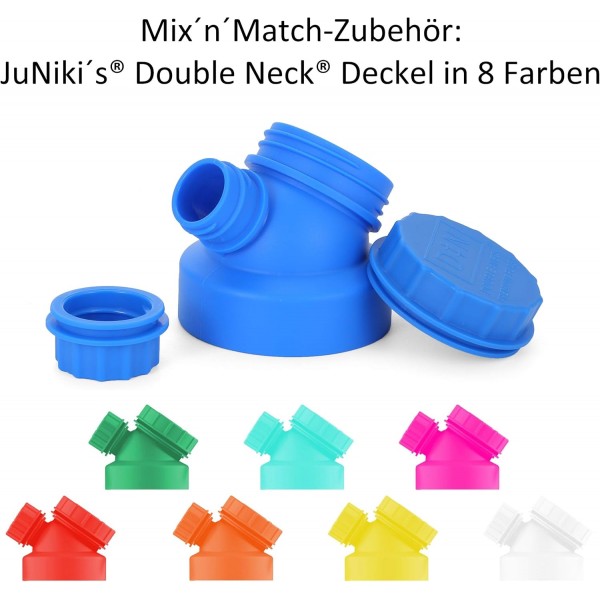 JuNiki의 음료수 병 또는 Hydro Flask Wide Mouth 또는 이와 유사한 제품을 위한 JuNiki's® Double Neck® 뚜껑 교체용 뚜껑 스포츠 뚜껑 폐쇄 - 누수 방지, BPA 없음 - 특허 출원 중. 하