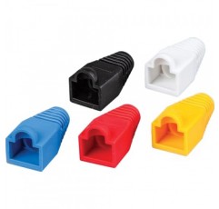 Klein Tools VDV824-650 CAT6 /CAT5e 데이터 이더넷 네트워크 RJ45 종단 스트레인 릴리프 부츠, 래치 보호, 색상 코드 100팩