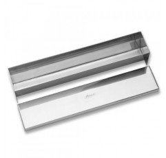 커버가 있는 Ateco 스테인레스 스틸 테린 몰드, 평평한 바닥, 11.75 x 2.25인치, 실버