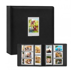 Fujifilm Instax Mini 카메라용 360 포켓 사진 앨범 Fujifilm Instax Mini 11 12 9 40 Evo Liplay 8 7+ 즉석 카메라(검은색)