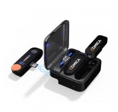 comica Vimo-S UC USB-C 안드로이드 스마트폰용 2.4GHz 라발리에 무선 마이크, 충전 박스 포함, 200m 전송, 휴대폰 인터뷰/YouTube/TikTok/Live용 라펠 마이크 플러그 앤 플레이