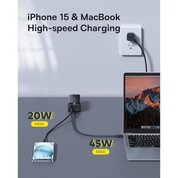 Baseus USB C 충전기 67W 및 허브 4-in-1 충전 스테이션 - iPhone 15 Pro Max, MacBook, Nintendo Switch, Steam Deck(100W USB4.0 케이블 포함)용 고속 충전 및 데이터 전송 도킹 스테이션