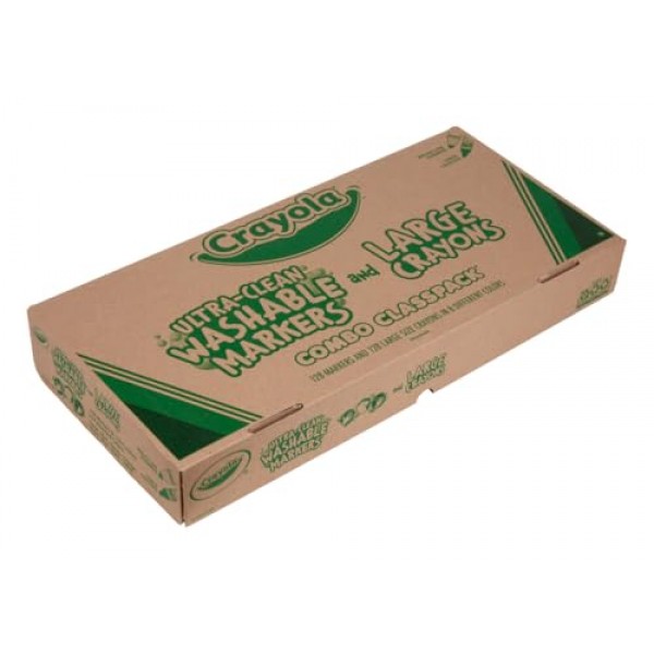 Crayola Large Crayons & Ultra Clean Washable Markers, 256 Count, Assorted (CYO523348)
