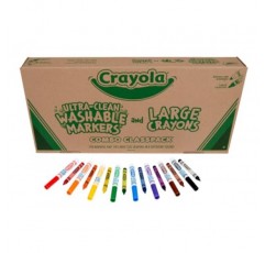 Crayola Large Crayons & Ultra Clean Washable Markers, 256 Count, Assorted (CYO523348)