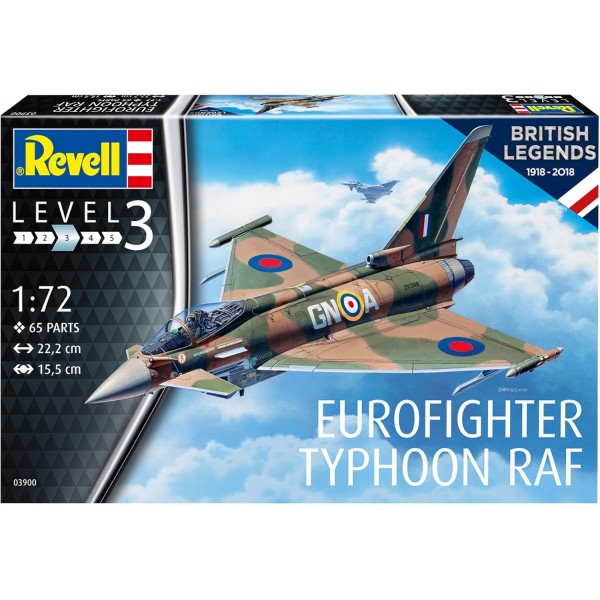 Revell REV-03900 영국의 전설: Eurofighter Typhoon RAF 항공기 모델 키트 1:72 8.75