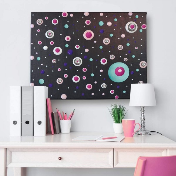 Viva Decor Blob Paint Set (Bubble Kiss, 5 x 90 ml) - Blob Painting Dot Painting Art용 바로 사용할 수 있는 페인트 세트 - 캔버스용 도트 도구, Mandala Bubble Kiss 90 ml (5개 팩)
