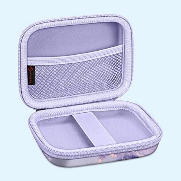 Canon Ivy Mini/Canon Ivy 2 Mini/Ivy CLIQ/Ivy CLIQ+/ Ivy CLIQ2/ Ivy CLIQ+2 즉석 카메라 포토 프린터용 Fintie 보호 케이스 - 충격 방지 하드 쉘 휴대용 케이스, 라일락 대리석